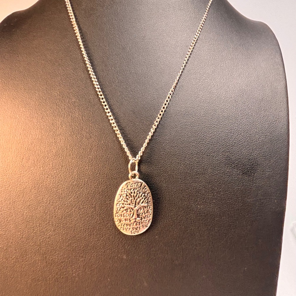 Y2K‎ Vintage Tree of Life Pendant Necklace Silver Boho Whimsygoth Goth Statement - Picture 3 of 7